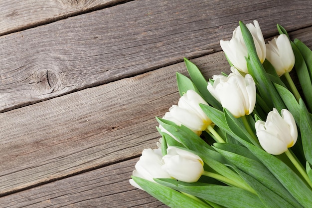 Bouquet de tulipes blanches