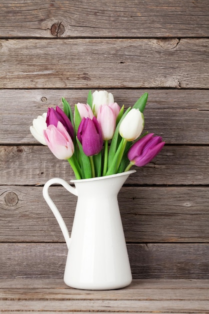 Bouquet de tulipes colorées