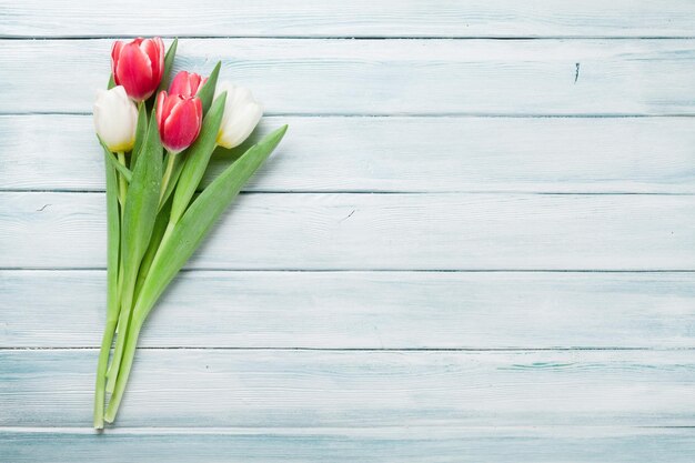 Bouquet de tulipes colorées