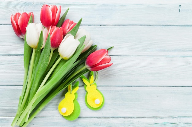 Bouquet de tulipes colorées