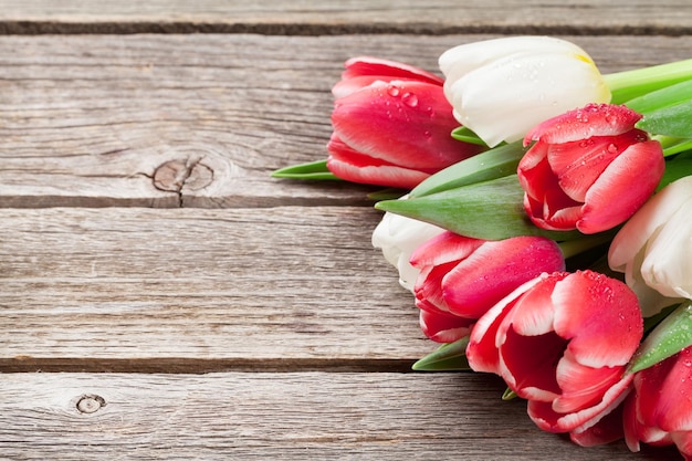 Bouquet de tulipes colorées