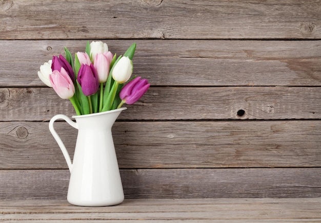 Bouquet de tulipes colorées