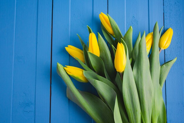 Bouquet de tulipes jaunes