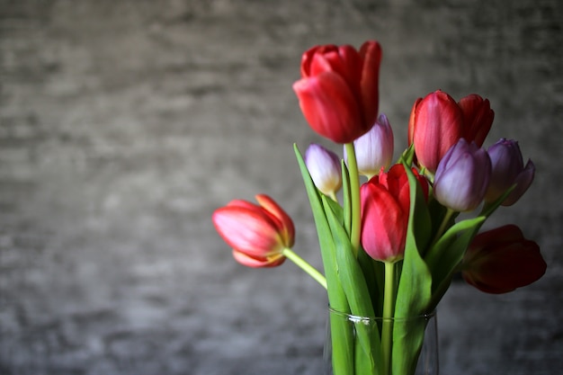 Bouquet de tulipes roses