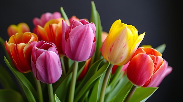 Un bouquet de tulipes