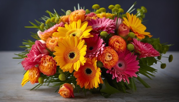 Bouquet vibrant de fleurs d'été pour la décoration générée par l'IA