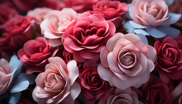 Photo un bouquet vibrant de fleurs multicolores apporte une beauté naturelle générée par l'intelligence artificielle