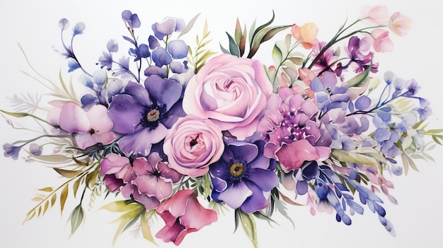 Bouquets d&#39;aquarelle