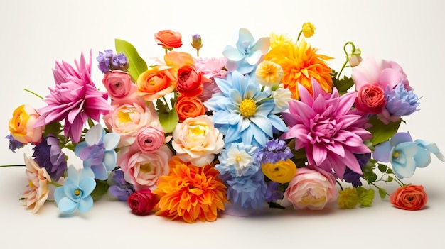 Bouquets colorés fraîcheur des fleurs pour la décoration artistique
