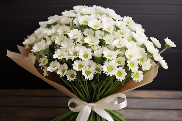 Des bouquets de marguerites blanches