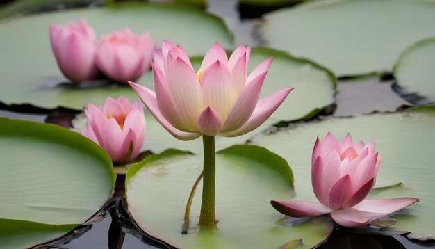 Le bourgeon de la fleur de nénuphar rose