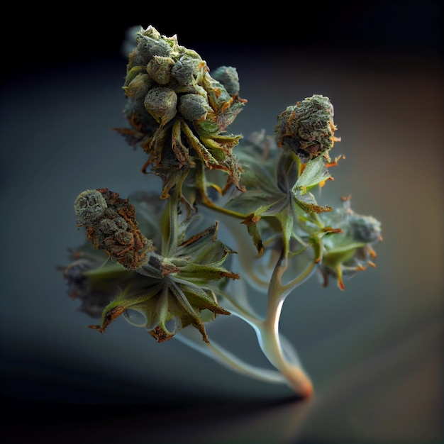 Bourgeons de cannabis thc drogue marijuana weed background