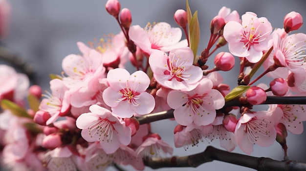 Des bourgeons de fleurs de cerise