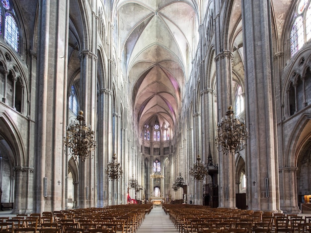 Bourges CentreVal de Loire France Jan 07 2017 à l'intérieur de la cathédrale SaintEtienne