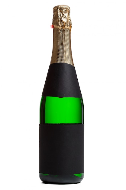 Bouteille de champagne isolé