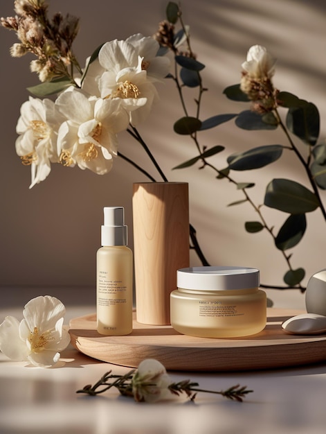 bouteille cosmétique de produit de soin de la peau