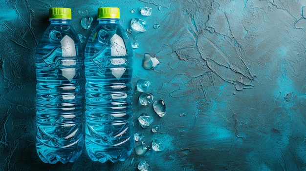 Bouteille d'eau transparente élégante et durable qui incarne l'hydratation et la conscience de la santé
