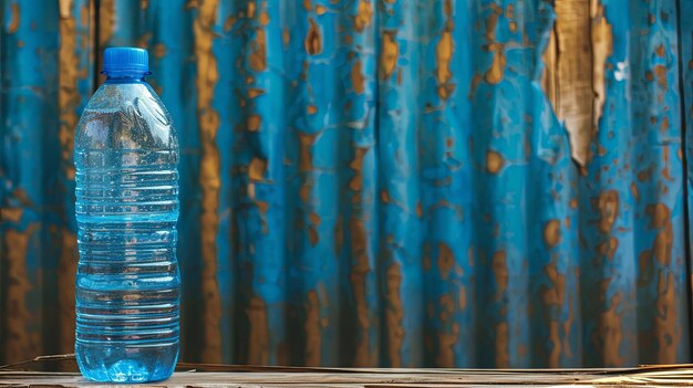 Photo bouteille d'eau transparente élégante et durable qui incarne l'hydratation et l'écoconscience