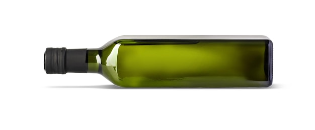 Bouteille d'huile d'olive isolée