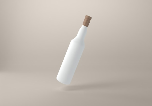 Bouteille de jus d'alcool de bière et de boissons Illustration en rendu 3D
