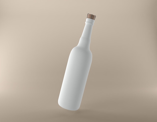 Bouteille de jus d'alcool de bière et de boissons Illustration en rendu 3D