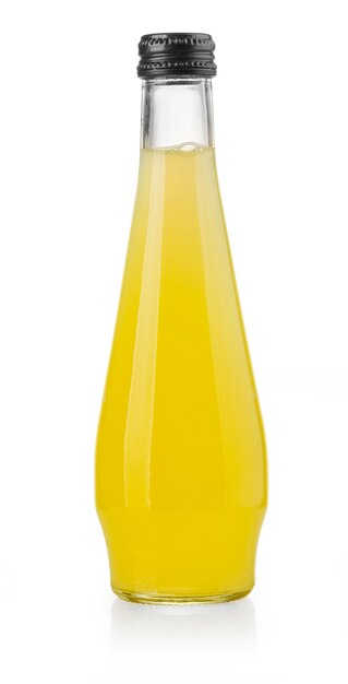 Bouteille de jus d'orange isolé blanc