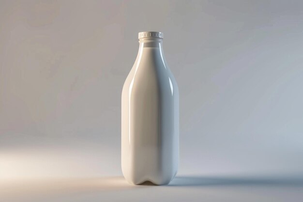 Bouteille de lait isolée sur blanc
