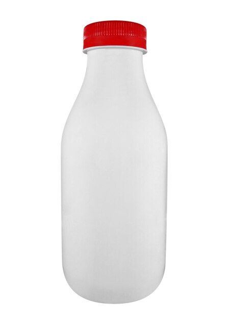 Bouteille de lait isolée ouverte