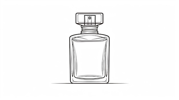 bouteille de parfum d'art de dessin continu