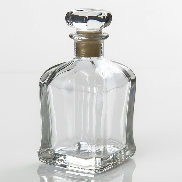 Bouteille de parfum isolée sur un fond blanc photo de studio