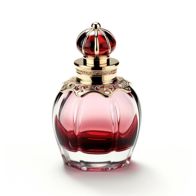 Photo bouteille de parfum isolée sur fond blanc