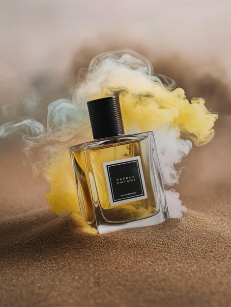 Photo une bouteille de parfum avec le mot la sur le fond