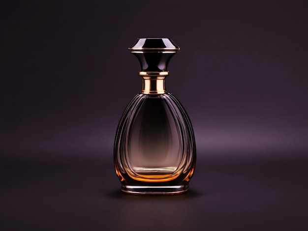 Une bouteille de parfum noir 3D sera photographiée