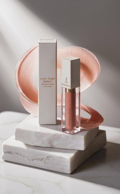 une bouteille de parfum rose du nouveau parfum