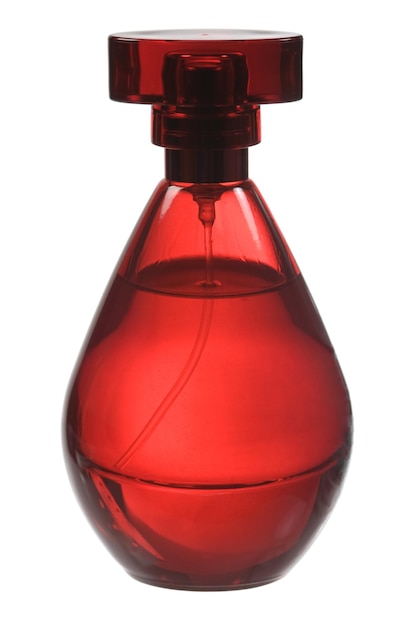 bouteille de parfum rouge