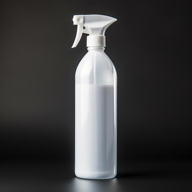 Photo bouteille en plastique blanc pour un flacon pulvérisateur cent