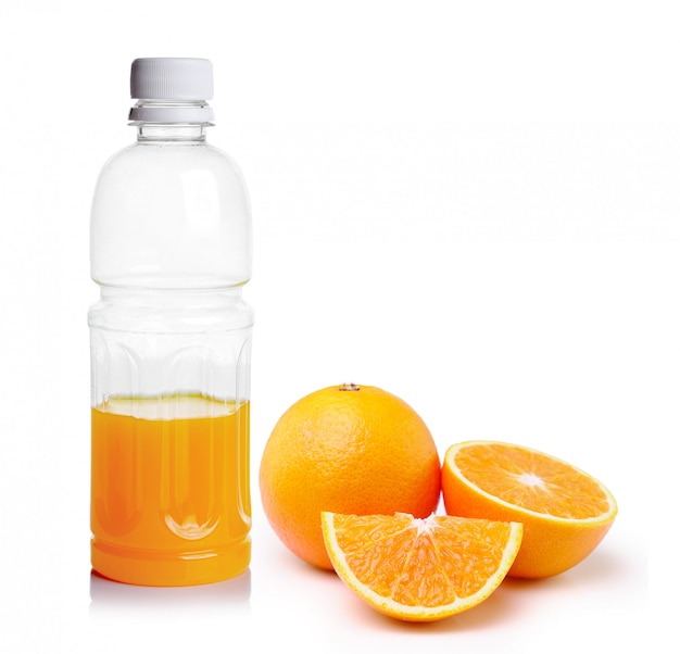 Bouteille en plastique de jus d'orange