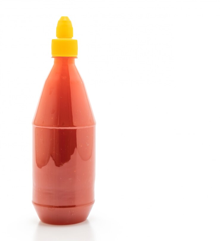 Photo bouteille de sauce chili