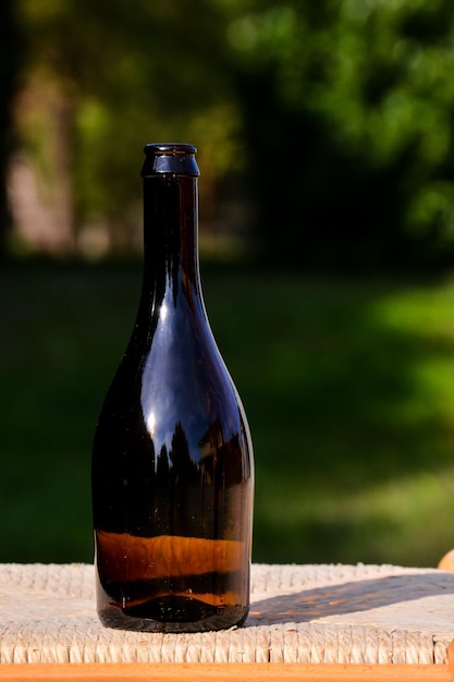 Bouteille de verre à l'ancienne