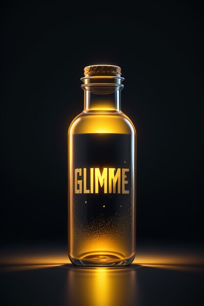 Bouteille en verre boisson haute qualité fond photographie produit affichage affiche promotionnelle