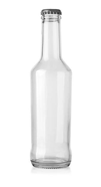 Photo bouteille en verre vide isolated on white