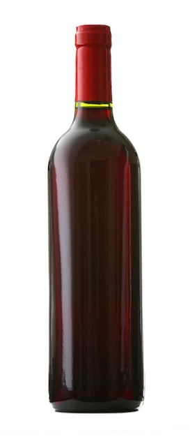 Bouteille de vin isolé sur blanc