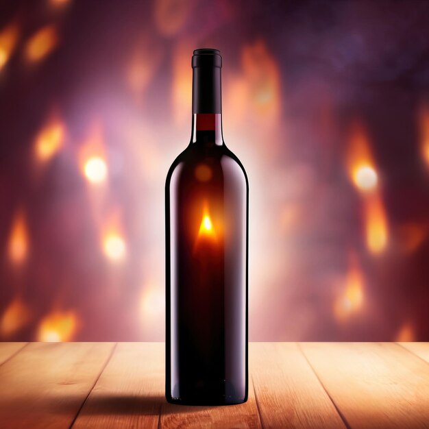 Bouteille de vin rouge en blanc photo de modèle de produit générique