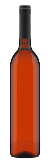 Bouteille de vin rouge isolée