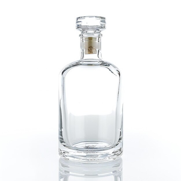 Bouteille de vodka isolée sur un fond blanc