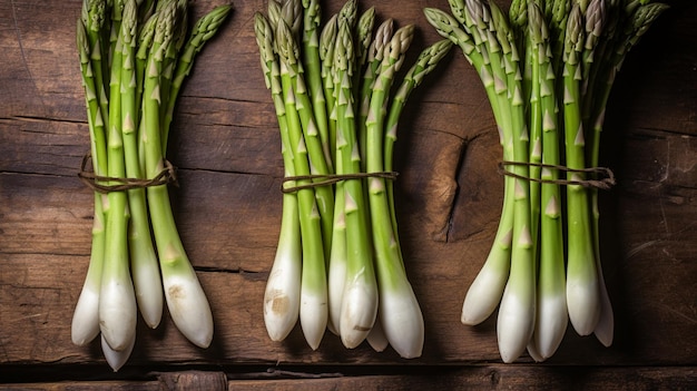 Des bouteilles délicieuses d'asperges vertes et blanches