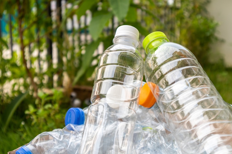 Photo bouteilles en plastique pour concept de recyclage