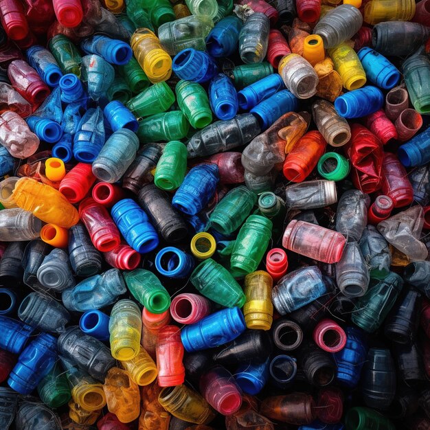 bouteilles en plastique usagées à recycler