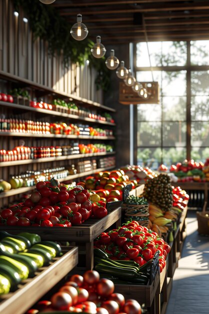 boutique de fruits et légumes