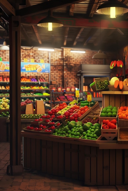 boutique de fruits et légumes